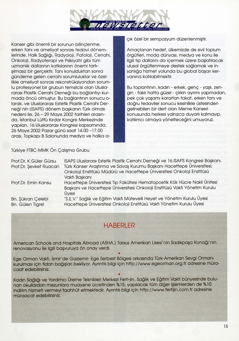 Alma Mater Newsletter No.16